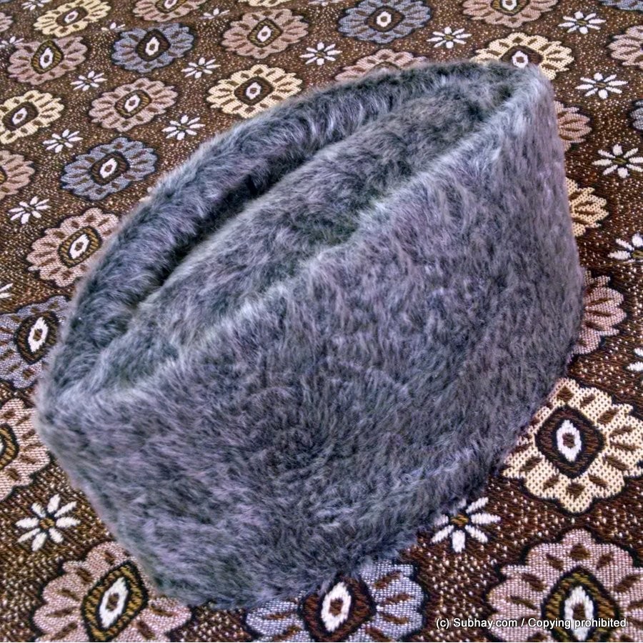 Gray Persian Synthetic Skin (Light Weight) Jinnah / Kerzai Cap D-32